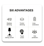Lampe de chevet rechargeable au pied doré, abat-jour tissu 36 cm