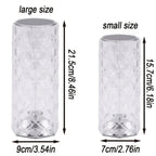 Lampe acrylique effet diamant RVB 16 couleurs, tactile et télécommande