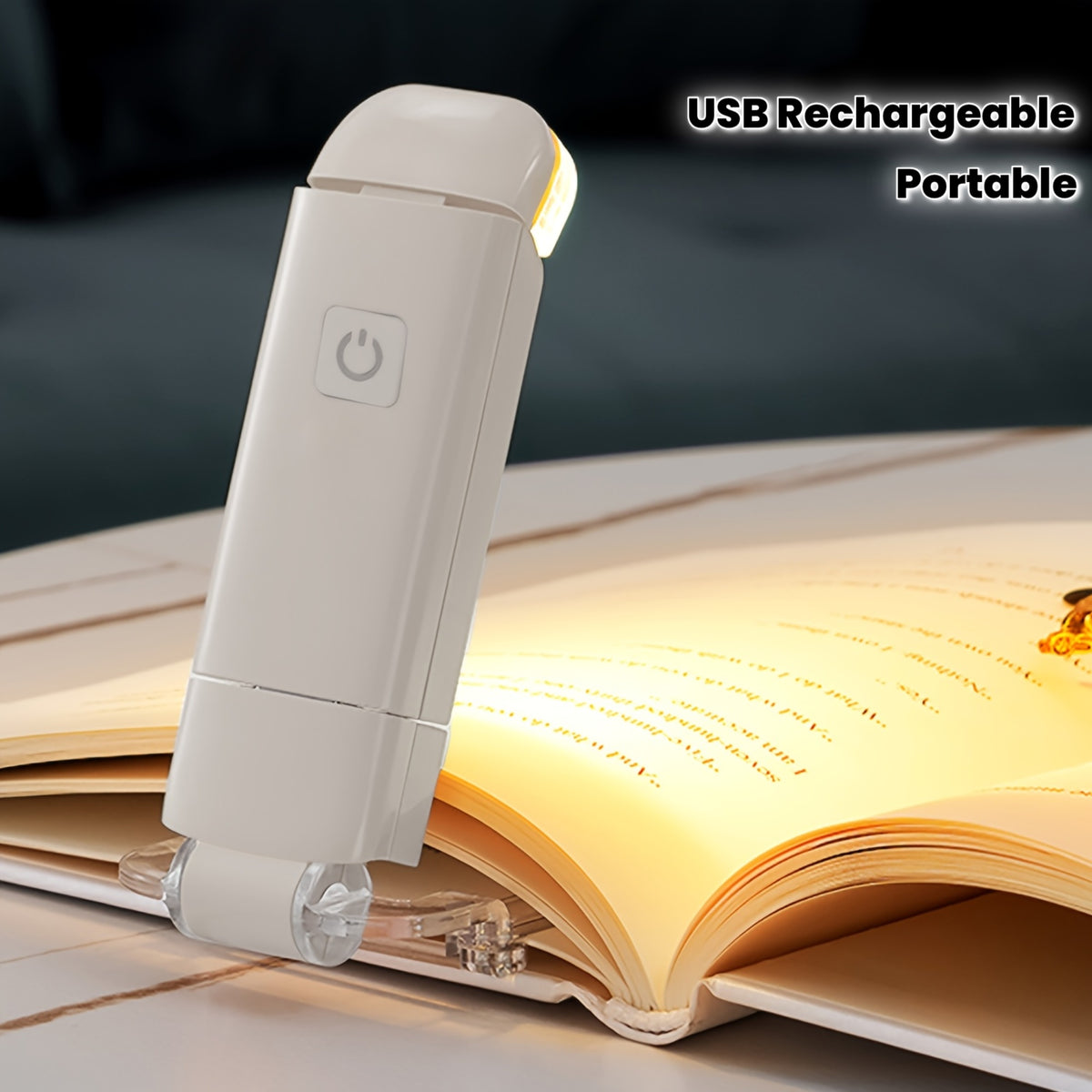 Lampe de lecture à pince à prise USB intégrée, 40 g, quatre coloris