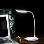 Lampe de bureau LED tactile à col flexible blanc, 14 LED à 5000 K