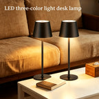 Lot de 2 lampes de table sans fil en métal, trois teintes, tactiles
