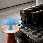 Lampe champignon bleu ciel en plastique brillant, LED, USB