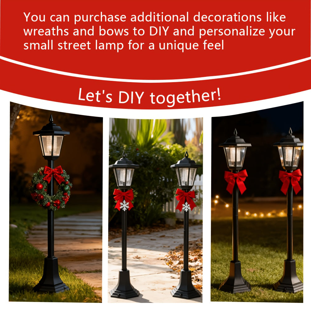 Lampadaire solaire rétro de 82 cm pour allée de jardin, IP44
