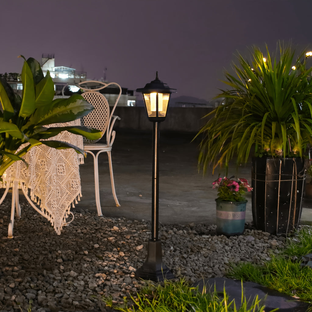 Lampadaire solaire rétro de 82 cm pour allée de jardin, IP44