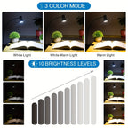 Lampe à pince noire à tête conique, câble de 140 cm, 10 intensités