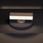 Applique murale bois rotative sans fil, LED rechargeable USB