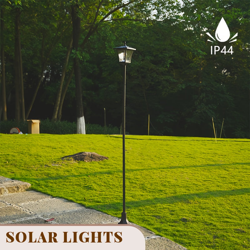 Lampadaire solaire de jardin 210 cm à lanterne classique noire