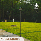 Lampadaire solaire de jardin 210 cm à lanterne classique noire