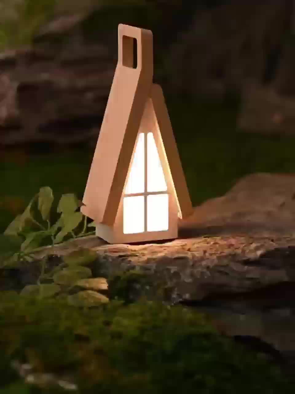 Lampe de chevet LED maisonnette 2 en 1, veilleuse et lampe de bureau