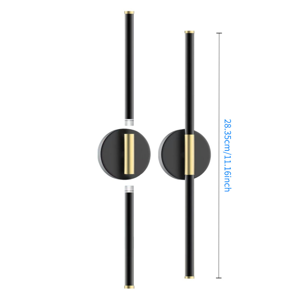 Applique murale design tige LED 72 cm rechargeable, lot de 2