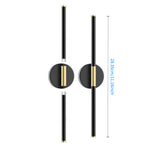 Applique murale design tige LED 72 cm rechargeable, lot de 2
