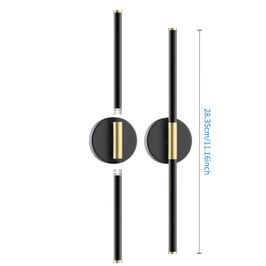 Applique murale design tige LED 72 cm rechargeable, lot de 2