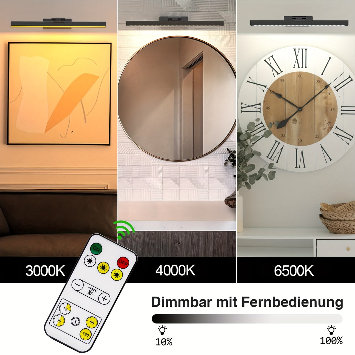 Applique murale LED rechargeable pour tableau, bras orientable