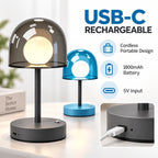 Lampe champignon sans fil à dôme gris ou bleu, 3000 à 6500K