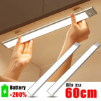 Lot de 2 réglettes LED 60 cm en aluminium, batterie standard ou longue