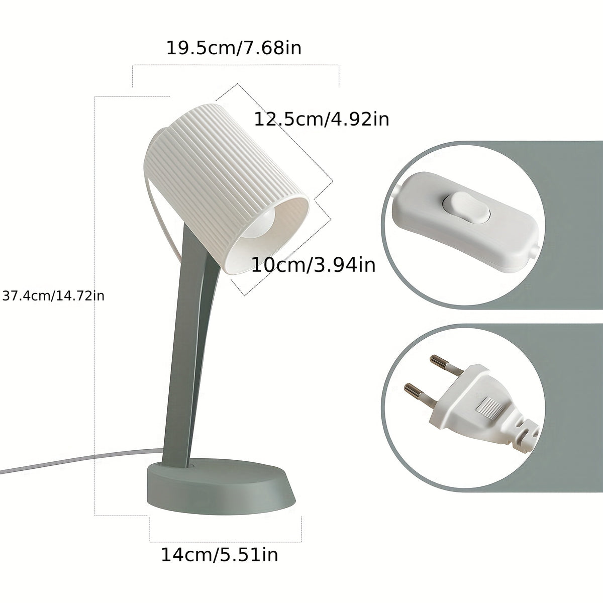 Lot de 2 lampes de chevet E14 orange, petite ou orientable