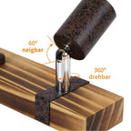 Plafonnier en bois flammé à spots orientables, 2 ou 3 lumières
