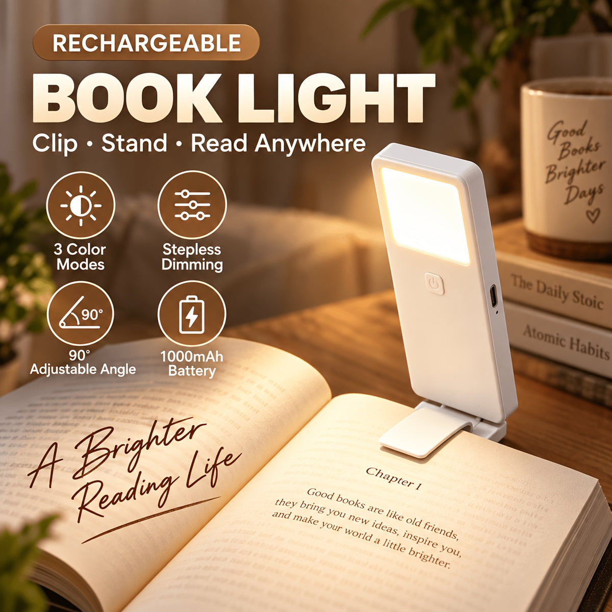 Lampe de livre pour le lit et le voyage