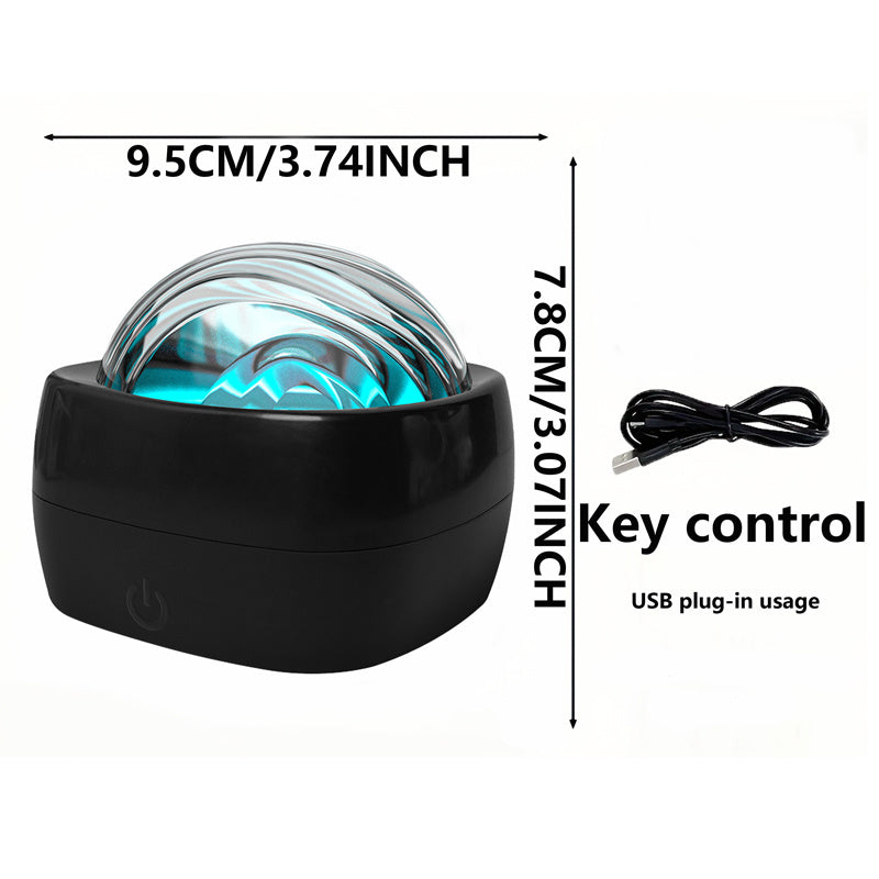 Projecteur ciel étoilé et aurores, veilleuse noire à bouton, USB