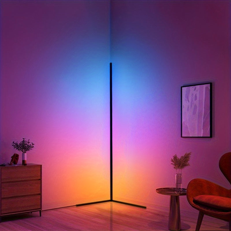 Lampadaire d'angle LED 140 cm, blancs 2700 à 6000 K et couleurs