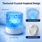 Lampe d'ambiance à reflets d'eau, cylindre ciselé et télécommande