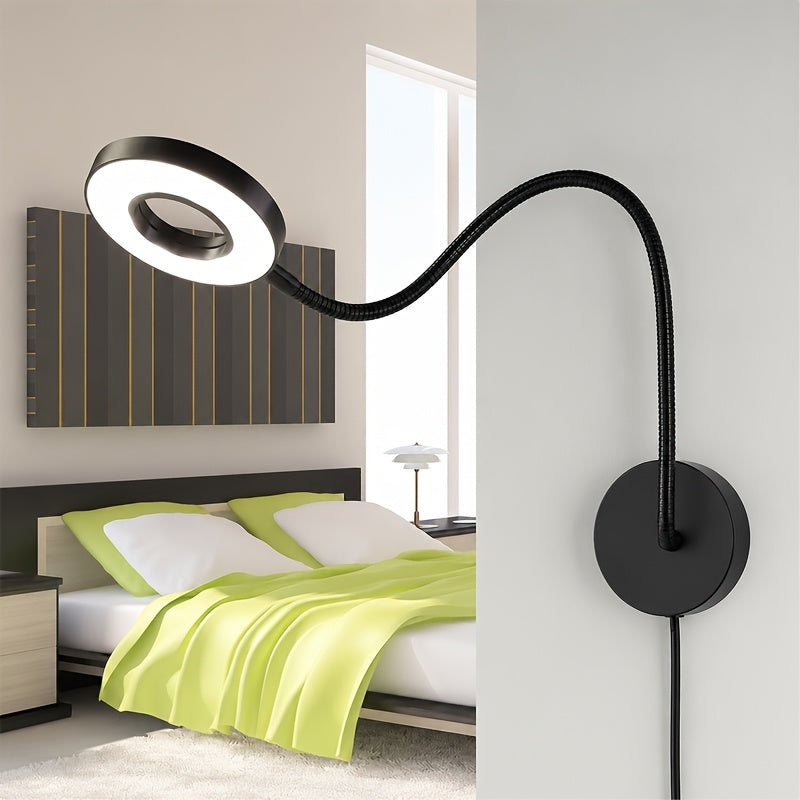 Applique murale liseuse LED à col flexible, alimentation USB