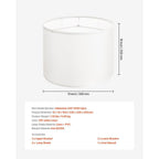 Lot de 2 abat-jour tambour en lin blanc cassé, Ø 33 x H 25 cm