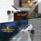 Projecteur solaire façon caméra de surveillance, 77 LED, lot de 2