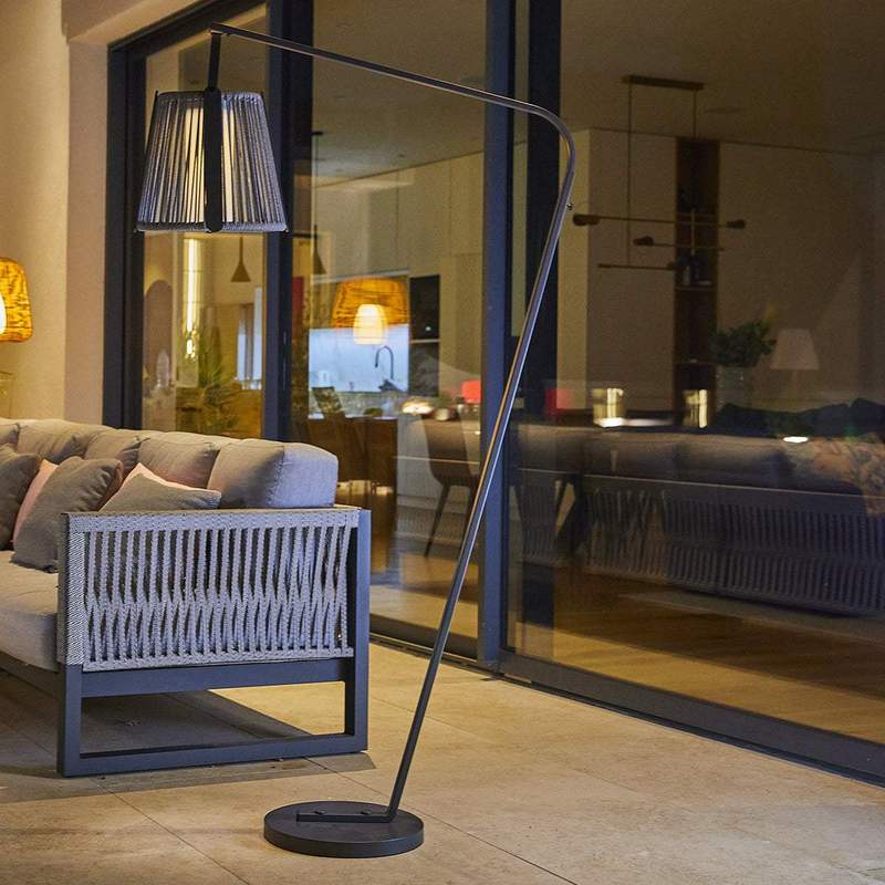 Lampadaire solaire déporté 176 cm à lanterne détachable, télécommande