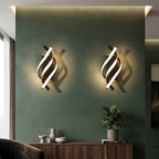 Applique murale LED spirale, lumière trois teintes réglable