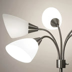 Lot de 6 tulipes abat-jour biseautées blanches pour lampadaire à bras