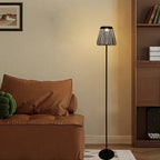 Lampadaire solaire 128,5 cm à abat-jour cage en fer, gris anthracite