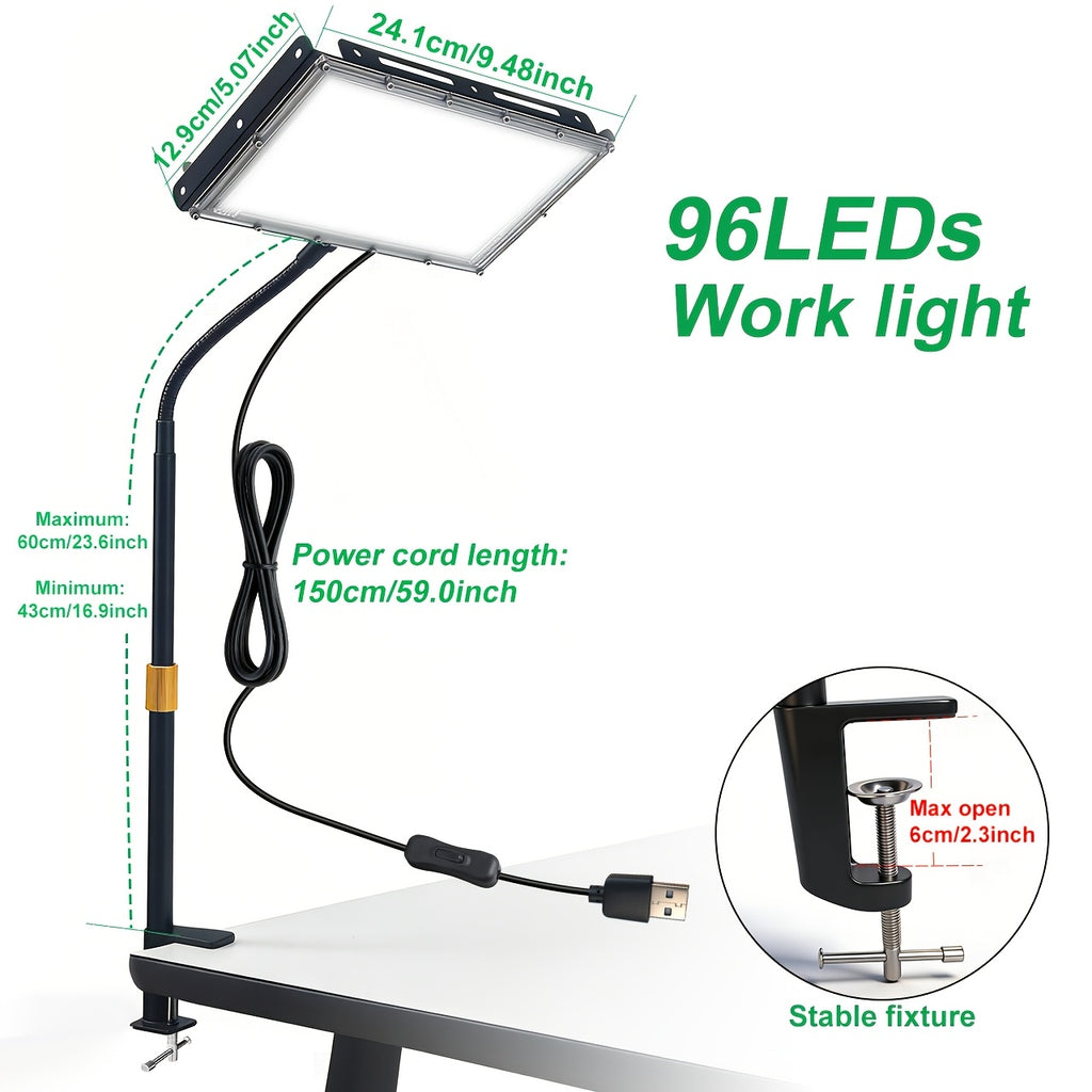 Lampe de travail 96LEDs (avec support)