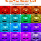 Lampe cube à reflets d'eau RVB, 16 couleurs et télécommande