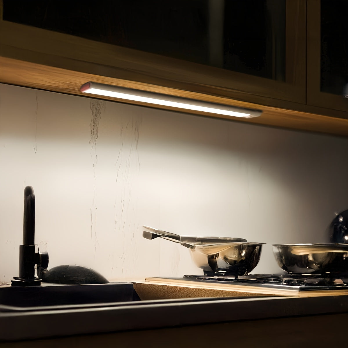 Lot de 2 réglettes LED 60 cm en aluminium, batterie standard ou longue