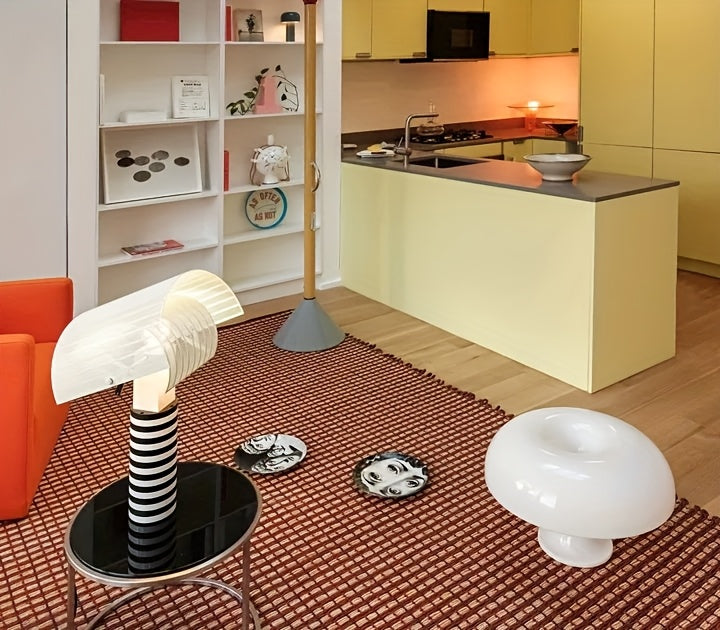 Lampe champignon blanche en acrylique, variateur et trois teintes, USB