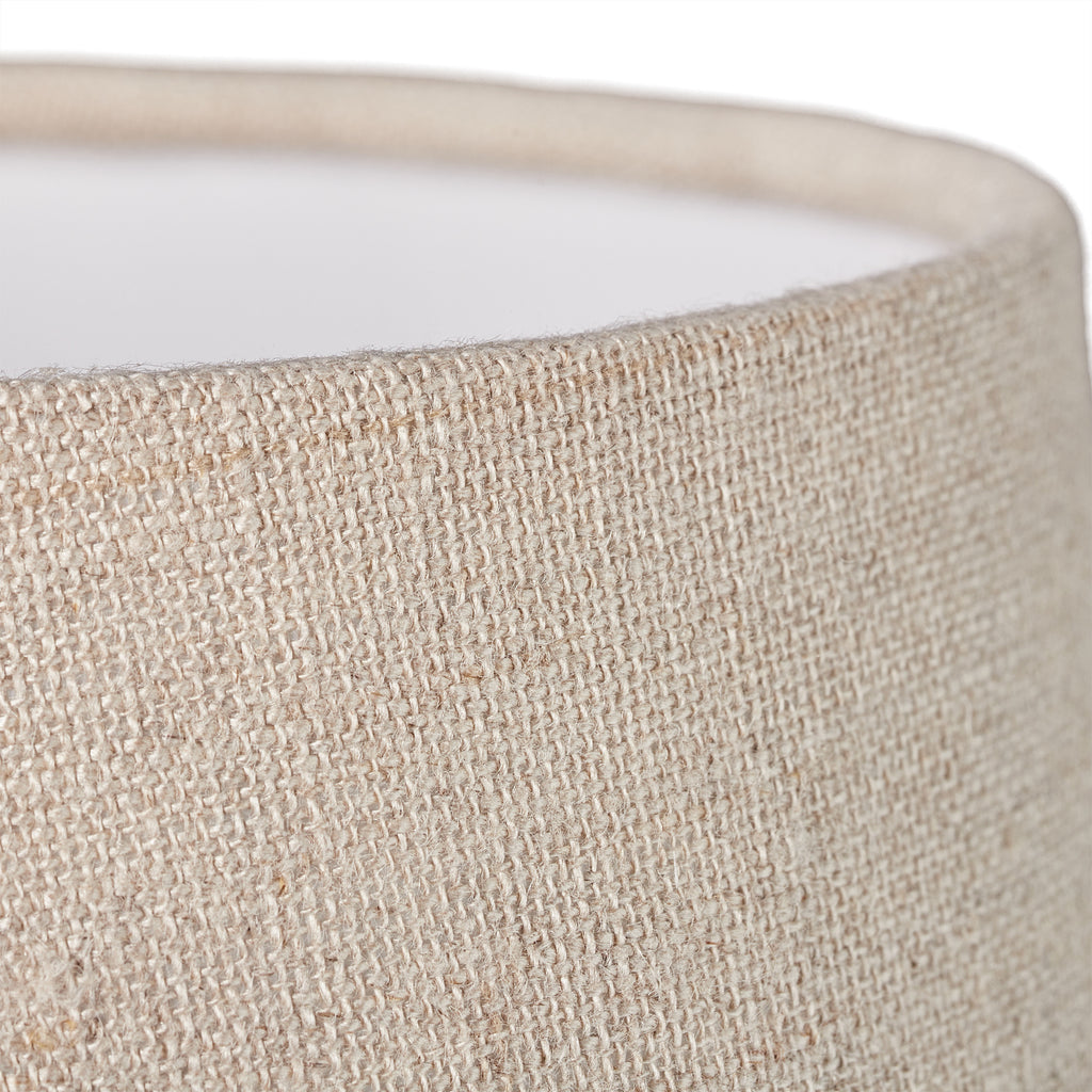 Applique murale à variateur rotatif, abat-jour beige en tissu E14