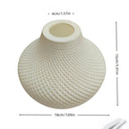 Abat-jour blanc nordique à relief de losanges, forme gourde Ø 18 cm