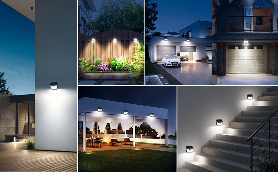 Applique solaire à détecteur de mouvement 70 LED blanches, IP65