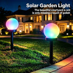 Lot de 4 globes solaires sur piquet à couleurs changeantes, 34 cm