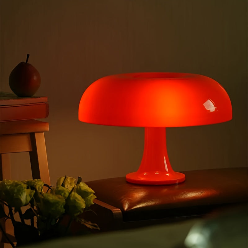 Lampe champignon bleu ciel en plastique brillant, LED, USB