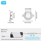 Spot LED encastrable extra-plat 3 W, découpe 7 cm, lot de 6