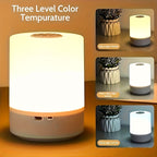 Petite lampe de chevet tactile rechargeable, cylindre de 10,5 cm
