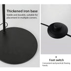 Lampadaire arc noir mat, dôme métal Ø 30 cm et portée réglable