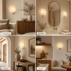 Applique murale anneau LED blanche rechargeable à télécommande