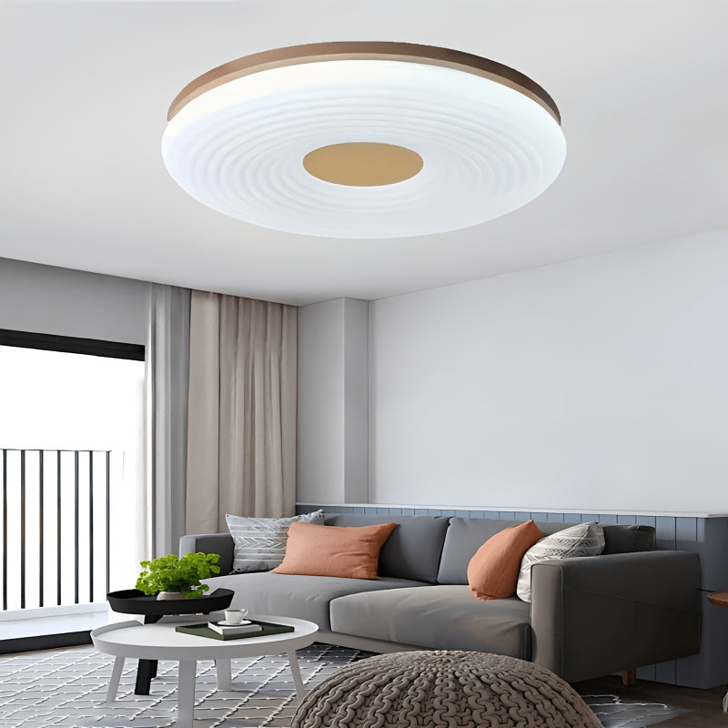 Plafonnier LED rond Ø 40 cm à télécommande, diffuseur ondulé