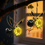 Suspension solaire abeille à crochet ressort, jaune et noire, IP44