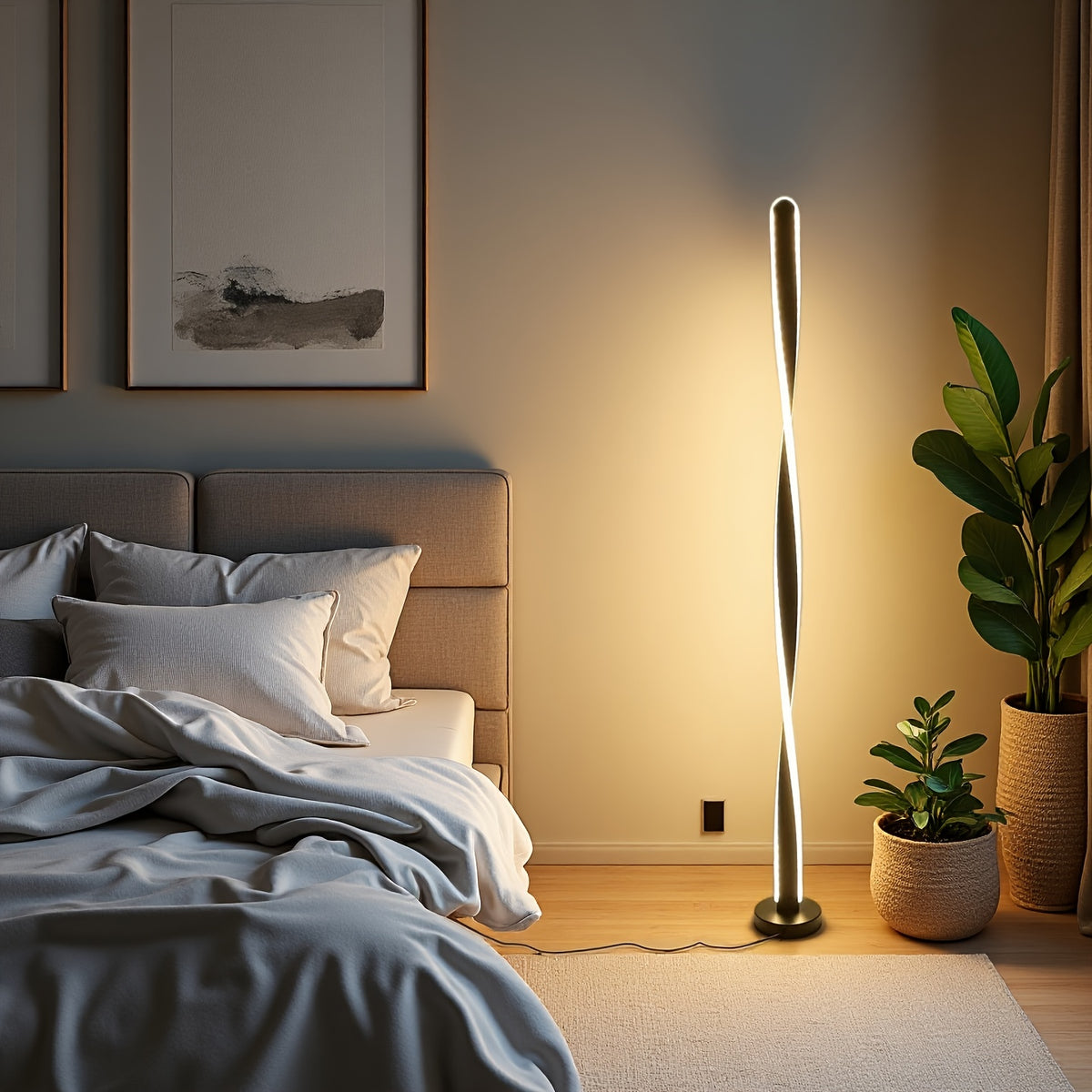 Une torsade lumineuse qui habille un angle vide