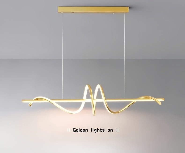 Une ligne lumineuse pour table à manger et bureau