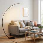 Lampadaire arc LED 165 cm avec télécommande et minuterie